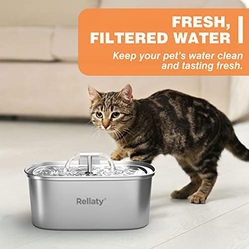 Official Cat Water Fountain Filters Replacement & Pre-Filter Sponges for 3.2L/108oz Automatic Pet Fountain Dog Water Fountain