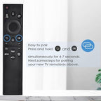 Voice Remote Replacement for Samsung Smart TV, BN59-01385A Compatible for All Samsung Smart TVs (4k 8K Ultra HD Neo QLED, LED) with Voice Function, and Smart Curved Frame, with 4 Shortcut Buttons