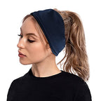 Boho Headbands For Women Fashion Stretch Wide Hair Bands Knoted Turban Head Bands Yoga Running Sweatband Elastic Headband Stylish Wrap Headbands Hair Accessories for Teen Girls 4 Pack