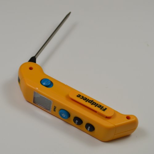 Fieldpiece SPK2 Folding Pocket in-Duct Thermometer with MAX/MIN Hold and Stainless Steel Probe