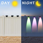 K.E.J. Solar Pool Side Lights Color Changing Solar Deck Lights Outdoor LED Step Light Waterproof Pool Accessories Decor for Stairs Fence Yard Driveway Pathway Yard Backyard Garden (8Pcs)