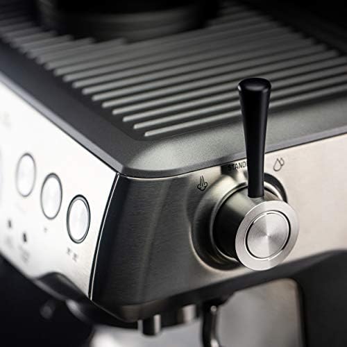 Crema Coffee Products - Replacement Steam Lever Compatible with Breville Espresso Machines - Black/Silver - Fits the Barista Express, Infuser, Barista Pro