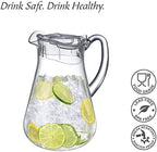 Amazing Abby - Droply - Plastic Pitcher (64 oz, 2 Quart), Clear Water Pitcher with Lid, Fridge Jug, BPA-Free, Shatter-Proof, Great for Iced Tea, Sangria, Lemonade, Juice, Milk, and More