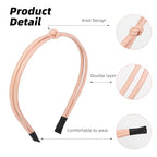 WOVOWOVO 5Pcs Leather Headbands for Women Cute Hair Bands for Women's Hair Headbands for Women Trendy Comfortable Thin Headband Womens Headbands Fashion Hair Accessories