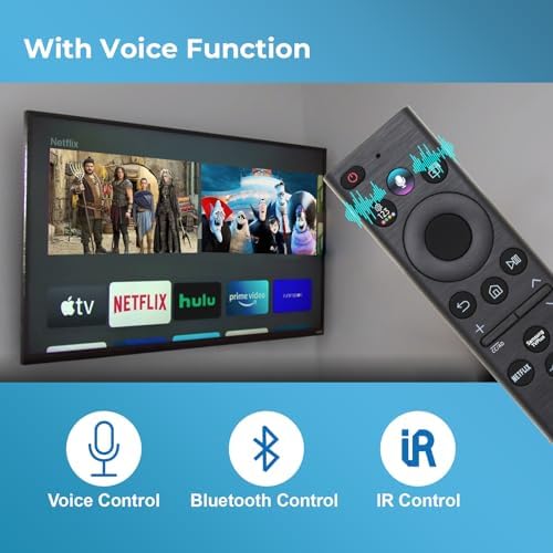 Replacement for Samsung TV Remote. for 2018-2024 Samsung Smart TV with Voice Function. BN59-01385A. No Solarcell. Samsung Remote Control for Smart TV. 2-Year Full Warranty.