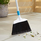 Amazon Basics Heavy-Duty Broom, Blue and White