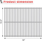 BBQ Grill Grates Replacement for Cuisinart Gas Grill CGG-200, CGG-220, CGG-240, Stainless Steel Cooking Grate Grids Gas Grill Parts Accessories 18 Inch for All Foods Portable Gas Grillls