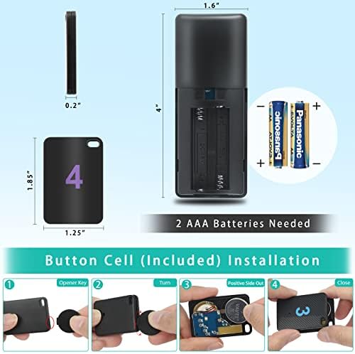 4 Pack Wireless Car Key Finder That Makes Noise | 115ft Range 85dB RF Key Tracker, Phone/Wallet Finder with 4 Item Locator Tags