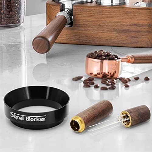 54mm Espresso Dosing Funnel: Coffee Dosing Funnel for Breville - 54mm Portafilter Funnel Magnetic Coffee Dosing Ring Aluminium Metal | Espresso Machine Accessories Bundle Including Espresso WDT Tool