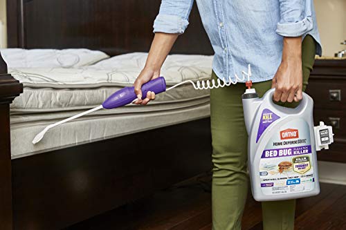 Ortho Home Defense Max Bed Bug, Flea and Tick Killer with Comfort Wand, Bed Bug Killer Spray, 1 gal., Purple