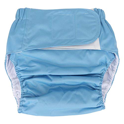 ZJchao Adult Diaper Cover, Waterproof Washable Reusable Adult Elderly Cloth Diapers Adult Pocket Nappy Cover Diapers for Adults Pocket Nappies Adult Diaper Adult Pocket Nappy Cover(Blue)