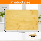 GCQ Bamboo Cutting Board for Breville BOV450XL Mini Smart Toaster Oven, 100% Natural Organic Bamboo, 15.2"L x 9.5"W Toaster Oven Accessories With Heat-Resistant Non-Skid Silicone Feet