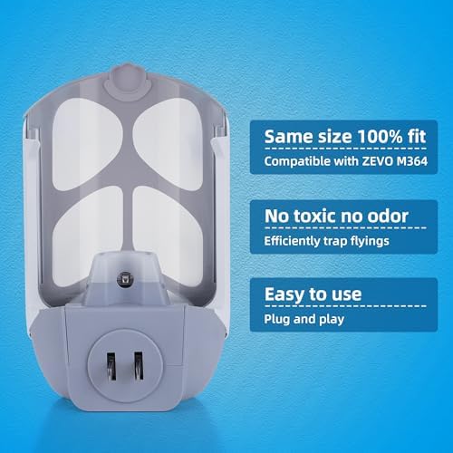 Refill Cartridge Kit Replacement Compatible with ZEVO M364 Flying Insect Trap (12 Pack)