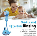 Rechargeable Baby Bath Shower Head - Kids Toddler Bathtub Sprayer Toy - Infant Child Tub Accessories Dolphin Bathtime Water Pump