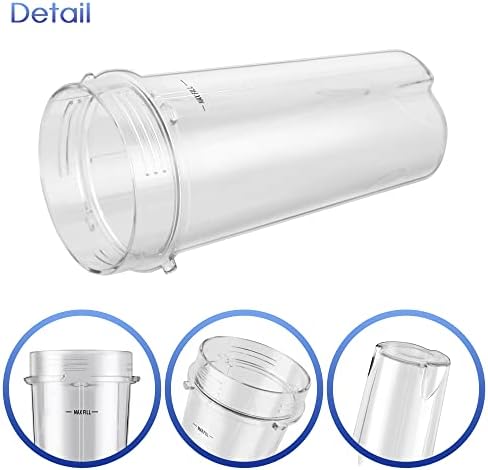 2-pack Blender Replacement Parts Single Serve 16oz cups with Sip & Seal Lids Compatible with Ninja Blenders