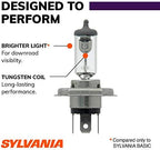 SYLVANIA - 9003 XtraVision - High Performance Halogen Headlight Low Beam and Fog Replacement Bulb (Contains 2 Bulbs)