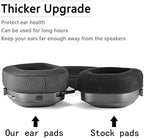 HS80 RGB Thicker Upgrade Quality Earpads - Replacement Ear Cushion Cup Compatible with Corsair HS80 RGB Wireless Headphone, High-Density Noise Cancelling Foam，Added Thicknes (Black Fabric)