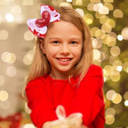 Valentine's Day Hair Clips Bow knot Red White Heart Sequin Hair Pins Head wear Cute Bow Hair Barrettes Valentine Day Hairpins Hair Accessories for Girls Women Toddlers Hair Bows 2PCS