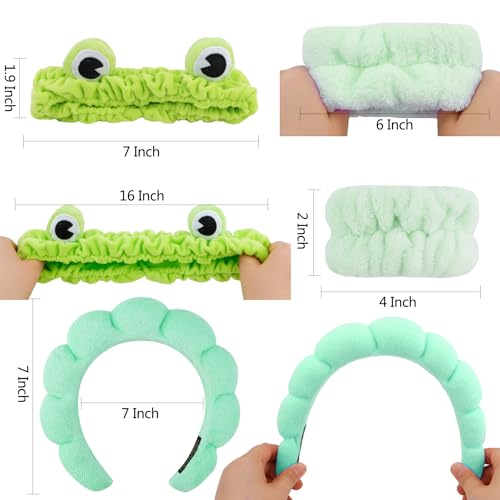 Chanaco Face Wash Headband, Spa Headband, Skincare Headband, Makeup Headband, Wrist Bands for Washing Face, Funny Gifts for Women, Cute Hair Accessories for Girls