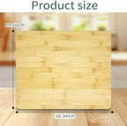 GCQ 16.3"x13.3" Bamboo Cutting Board for for Ninja Foodi DT201 DT251 Smart Oven Toaster Oven Accessories With Heat-Resistant Non-Skid Silicone Feet for Countertop Convection Oven,100% Organic Bamboo