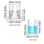 CrocSee 120 Pieces - Car Fuses Assortment Kit, Blade-Type Automotive Fuses - Standard & Mini Size (2A/3A/5A/7.5A/10A/15A/ 20A/25A/30A/35A/40A), Replacement Fuses for Car/RV/Truck/Motorcycle/Boat