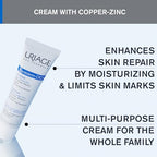 Uriage Bariederm Cica-Cream | Face and Body Cream that Protects & Repairs Irritated Skin | With Hyaluronic Acid, vitamin B5, Copper and Zinc: Relieves Discomfort, Rash Relief | Every Day SOS Cream