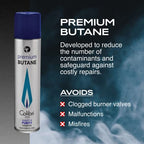 Colibri Premium Butane Fuel - Torch Replacement Canisters, 99.999% Pure Refill Fluid, 90ml (3.04fl oz) Cans, Pack of 2