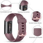 Vancle Bands for Fitbit Charge 4 Bands/Fitbit Charge 3 Bands Women Men[4 PACK], Classic Soft Replacement Sport Straps Wristbands for Fitbit Charge 4 / Charge 3 Fitness & Health Tracker