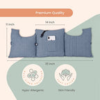 MOYOAMA Post Mastectomy Pillow - Recovery After Breast Cancer Surgery, Breast Augmentation - Lightweight Post Surgery Pillow with 4 Built-in Pockets to Support Healing - Breast Cancer Gifts for Women