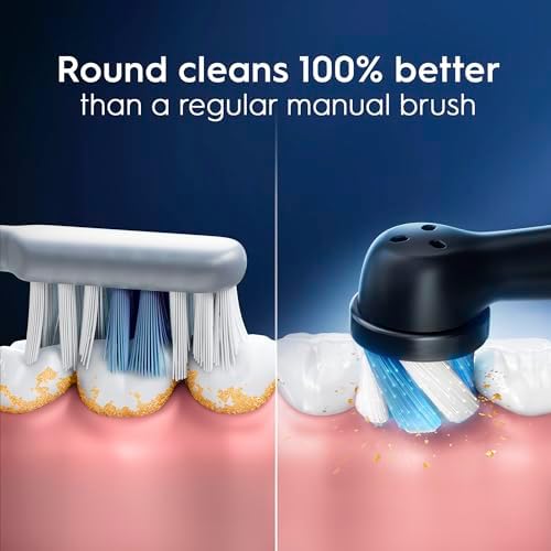 Oral-B iO Series Ultimate Clean Electric Toothbrush Replacement Brush Heads for an Oral-B Electric Toothbrush, 2 count, Black