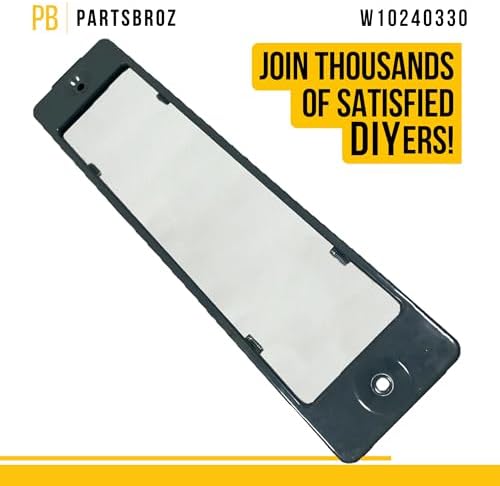 PartsBroz W10240330 Light Housing Lens Cover - Compatible With Whirlpool Maytag KitchenAid Amana Microwave Oven - Replaces AP4372897 W10210873 1482659 PS2349147 Ultra Durable Replacement