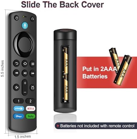 Replacement Voice Remote (3rd Gen Pro Plus) Fit for Fire-TV-Stick/TV Cube and for Insignia/Toshiba/Pioneer AMZ Fires-Smart-TVs