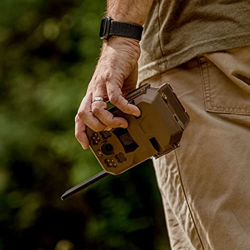 Moultrie Edge Cellular Trail Camera - Auto Connect - Nationwide Coverage - HD Video-Audio - Built in Memory - Cloud Storage - 80 ft Low Glow IR LED Flash