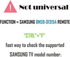 BN59-01315A Replacement for Samsung TV Remote Control BN59-01315J BN59-01315E (Non Universal) for Smart TV UN43RU710D UN43RU7200 UN50RU7100 UN50RU710D UN50RU7200 and More with GP Alkaline 2 Batteries