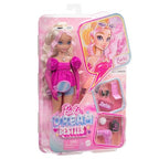 Barbie Dream Besties Doll & Accessories Playset, Malibu” Posable Fashion Doll with Wavy Blonde Hair, 11 Makeup & Hair Themed Pieces