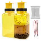 2 Pack Reusable Fly Trap Bottle with Bait, Ranch Fly Trap, Fly Traps Outdoor, Fly Catcher Fly Killer Fly Jar for Flying Insect, Gnat, Mosquito