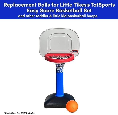 Botabee - Set of 2 Kids Basketball - 6 Inch Mini Rubber Ball for Little Tikes - Toddler Balls for Indoor/Outdoor Play - Ideal Gift Toy for Boys - Lightweight and Soft Replacement Toys (Orange)