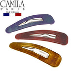 Camila Paris CP2933 French Hair Barrettes Clips, Snap Hair Slides Clic Clac for Women, Styling Girls Side Slide-in Metal Snap Pin Hair Accessories for Women. Strong Hold, No Slip Grip, Made in France