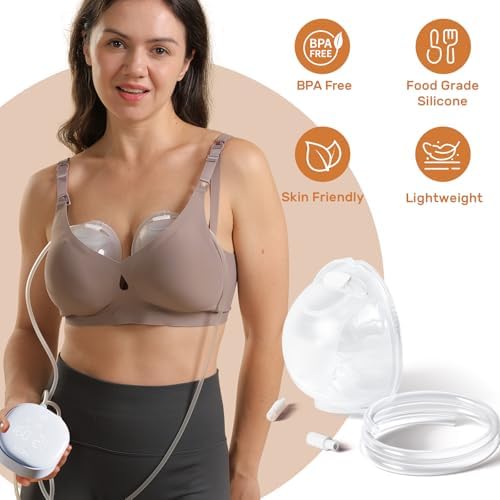 NCVI Hands-Free Breast Pump Collection Cups for 8122-3/8123/8787/8786, Wearable Breast Pump Cup for Leaking Milk, Original Breast Pump Replacement Accessoy, 5 oz/150ml