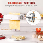 Pasta Maker Attachment 3 in 1 Set for All KitchenAid Stand Mixers Included Pasta Sheet Roller, Spaghetti Cutter, Fettuccine Cutter Maker Accessories and Cleaning Brush