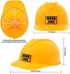 AnapoliZ Kids Construction Vest plus Hat Set | 2 Pcs Kids Construction Worker Vest & Hat Dress Up | Yellow Reflective Vest Construction, plus Yellow Plastic Childrens Hard Hat | Construction Costume