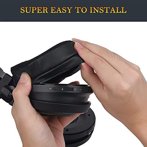 SOULWIT Cooling-Gel Ear Pads Cushions Replacement, for Razer Kraken 2019/Tournament Edition/Ultimate/Kitty, Earpads for Nari/Essential/Ultimate, Kraken X/V3 X Headset - Matte Black