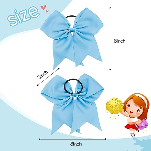 Cheer Bows, Pink Cheer Bows, Blue Cheer Bow, Cheerleading Bows, Cheer Bows for Cheerleaders, 4 Pcs 8 Inch Bow Hair Accessories, Cheerleader Bow, Cheerleader Gifts for Women