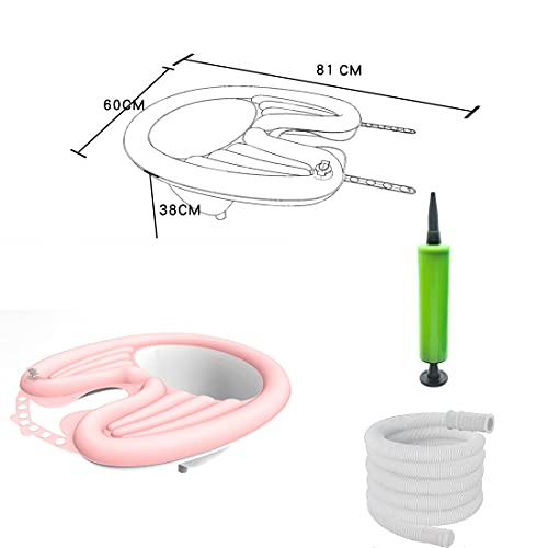Inflatable Shampoo Bowl, Portable Hair Washing Tray for Bedside and in Bed, Lightweight Shampoo Basin for Elderly, Disabled, Pregnant, Injured, Bedridden, Handicap, Lightweight Hair Washing Sink
