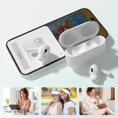 Compatible with AirPod Pro 1st and 2nd Charging Case Replacement, Bluetooth Pairing Sync Button with Built-in 660 mAh Battery, No Earbuds (Type-C Port)