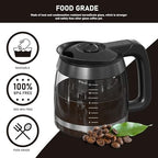 CE251 12-Cup Glass Carafe Pot Replacement Compatible with Ninja Coffee Brewer Maker, Fit Models CE251 CE201 CE201C CE200 CE200C Model# XGLSLID200, 1 Pack