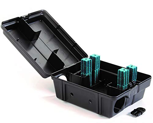 Outpost Rat Bait Station | Single Station Targets Small Mice Up to Large Rats | Position Horizontal or Vertical | Made in USA