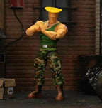 Jada Toys Street Fighter II Guile Action Figure 1:12 Scale, 6" Tall, Interchangeable Heads, Hands & Accessories