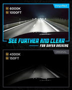 D2S HID Xenon Headlight Bulbs 6000K Cool White High Low Beam 66040 66240 85122,etc Replacement Bulb - Pack of 2