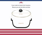 Oval glass lid for 7qt slow cooker compatible with Crock pot, Hamilton Beach, Black &Decker and most brand in market 7quart slow cooker, NOT Fit with Crock Pot CPSCVC70LLEC that marked on the picture